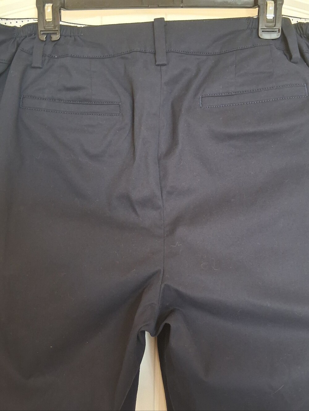 Talbots Perfect Crop Pant Navy Blue Stretch Chino Plus Sz 16W - Picture 5 of 12